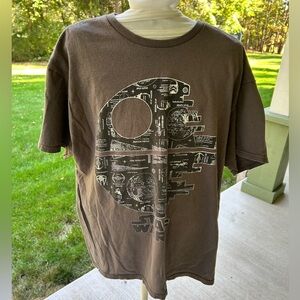 Star Wars Brown Death Star Graphic Tee